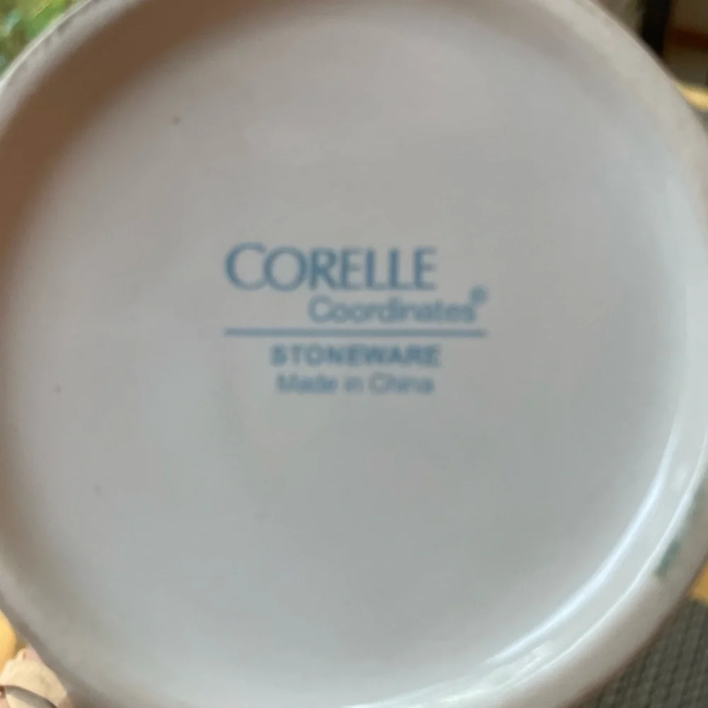 Corelle coordinates vintage stoneware sugar bowl 5” high rare excellent cond